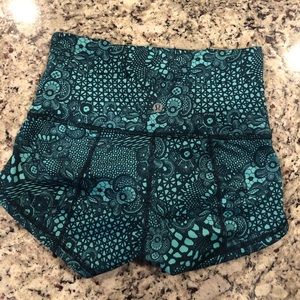 Lululemon turquoise shorts